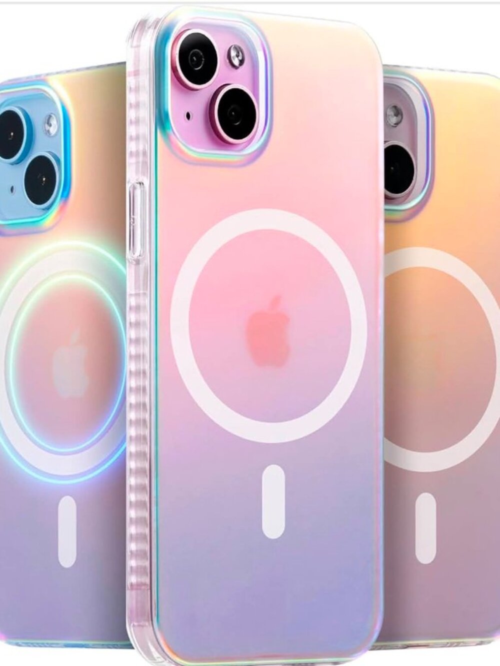Gently Used iPhone 15 Plus Iridescent Case with MagSafe Componates
